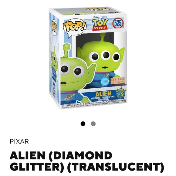 Exclusive BoxLunch 2020 Pizza Planet S Tee & Glitter Translucent Alien Funko Pop - Picture 3 of 11